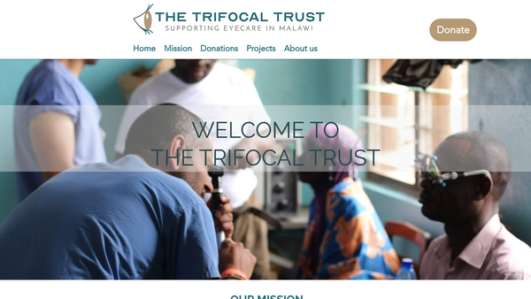 Screenshot of the The Trifocal Trust website