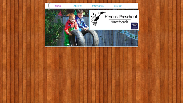 Screenshot of the Herons' Preschool Waterbeach website