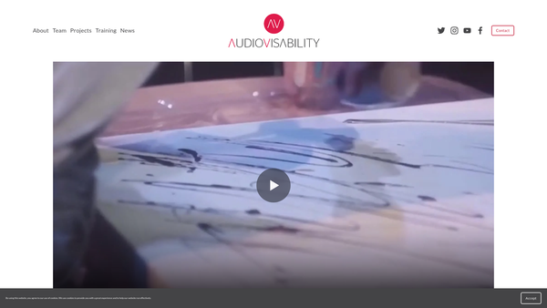 Screenshot of the Audiovisability website