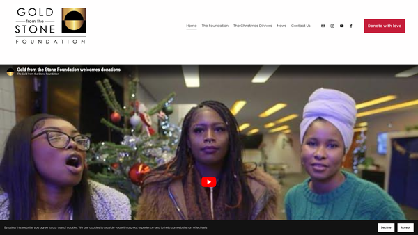Screenshot of the South London Christmas Dinner website