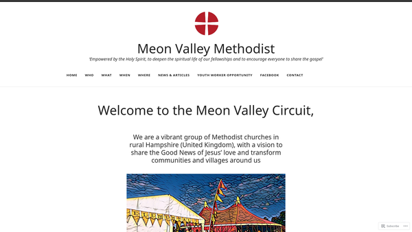 Screenshot of the Meon Valley Methodist Circuit website