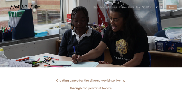Screenshot of the Black Books Matter UK website