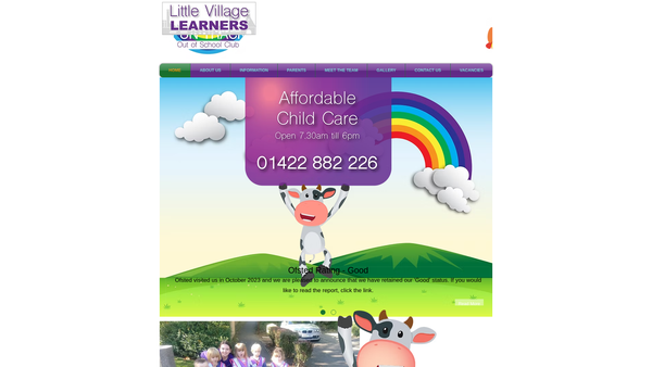 Screenshot of the Little Village Learners And Fun Track website