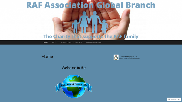 Screenshot of the Royal Air Forces Association Global Branch website