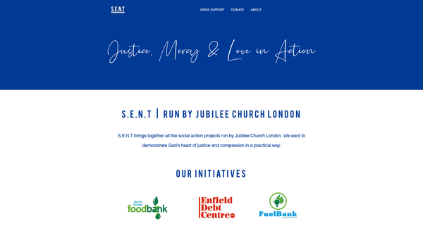 Screenshot of the S.e.n.t website