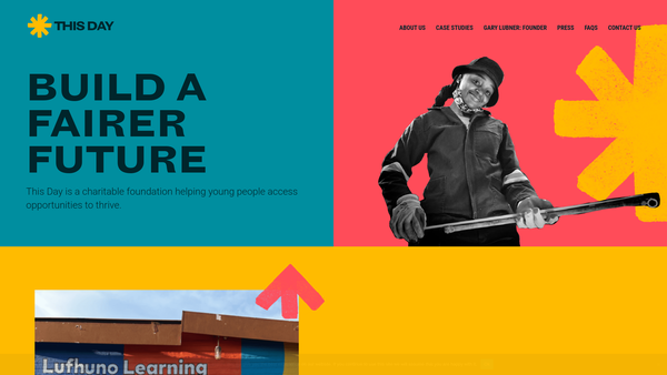Screenshot of the This Day Foundation website