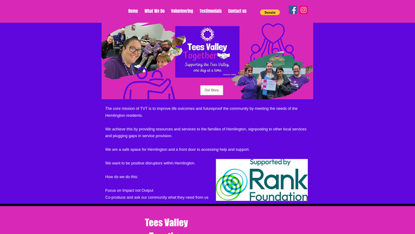 Screenshot of the Tees Valley Together website