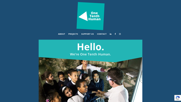 Screenshot of the One Tenth Human website