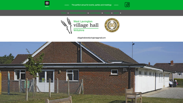 Screenshot of the West Lavington Village Hall CIO website