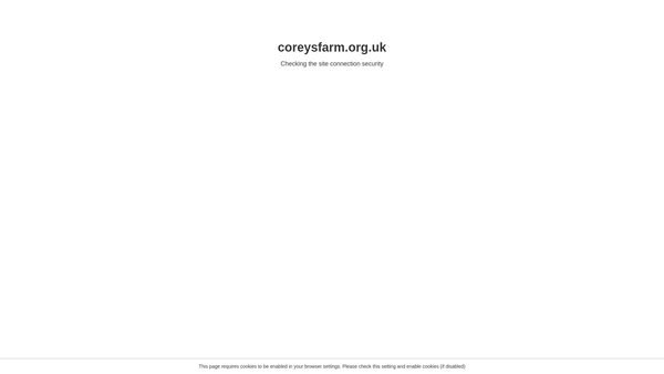 Screenshot of the Corey's Farm website