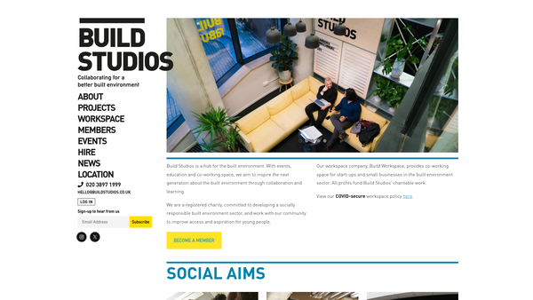 Screenshot of the Build Studios Limited website
