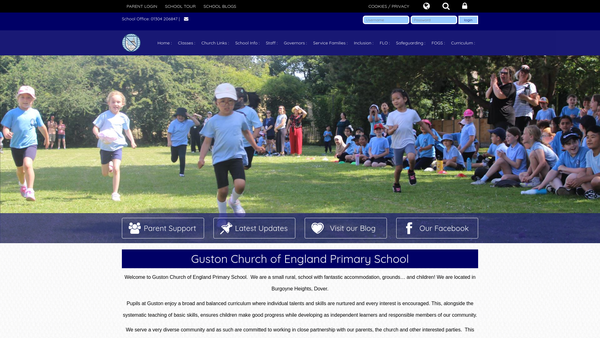 Screenshot of the Friends Of Guston School website