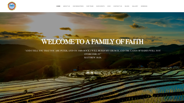 Screenshot of the Sharon Fellowship Church Colchester website