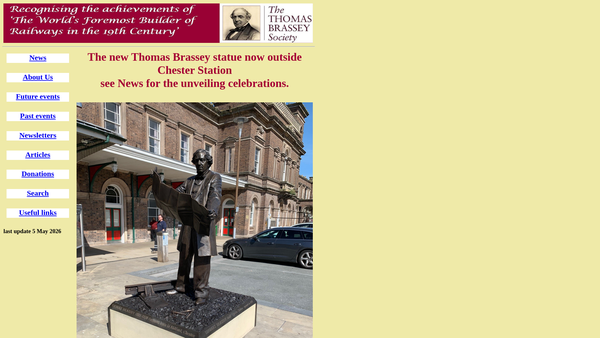 Screenshot of the The Thomas Brassey Society website