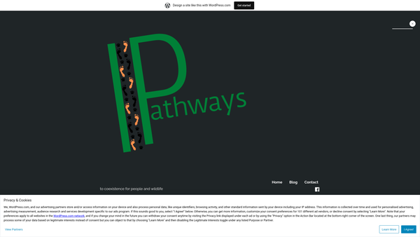 Screenshot of the Pathways website