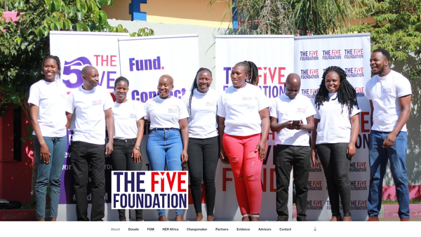 Screenshot of the The Five Foundation Ltd website