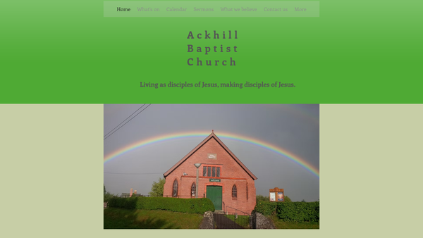 Screenshot of the Ackhill Baptist Church website