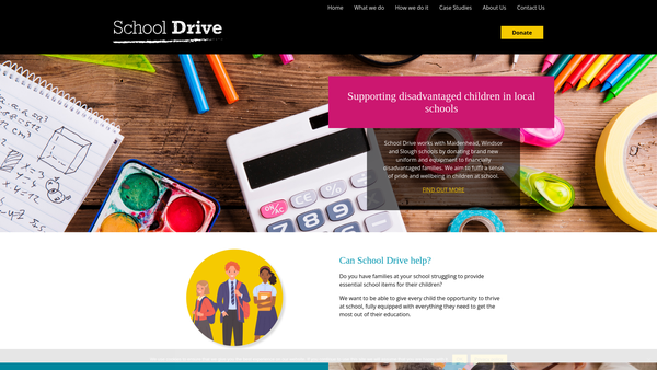 Screenshot of the School Drive website