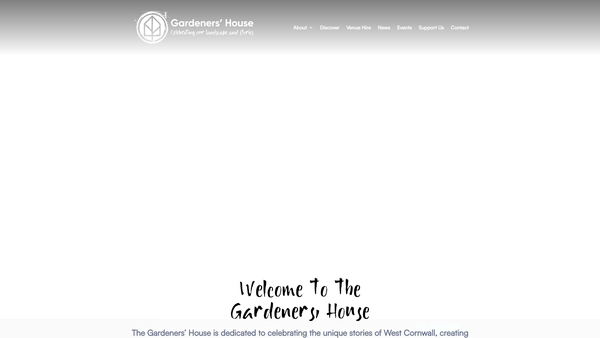 Screenshot of the The Gardeners' House - Penzance website