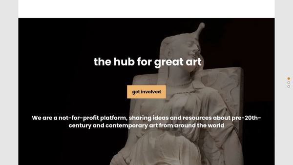 Screenshot of the The Athena Art Foundation website