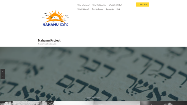 Screenshot of the Nahamu website