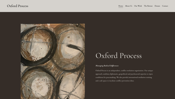 Screenshot of the Oxford Process CIO website