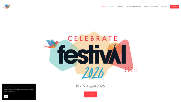 Screenshot of the Celebrate Trust website