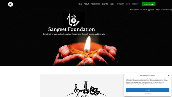 Screenshot of the Sangeet Global Limited website