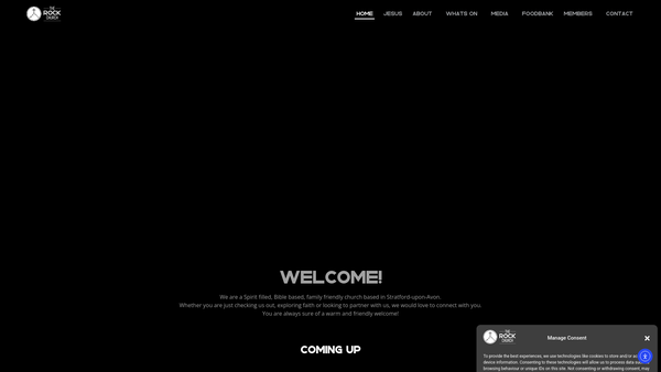 Screenshot of the The Rock Church Stratford Upon Avon website