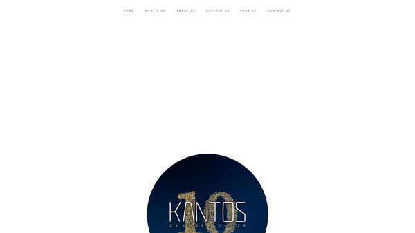 Screenshot of the Kantos Chamber Choir website