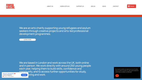 Screenshot of the Compass Collective website