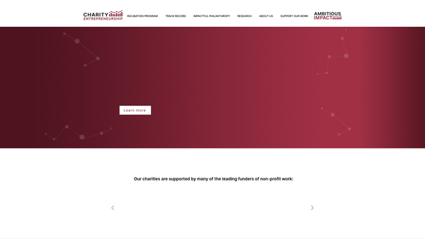 Screenshot of the Charity Entrepreneurship website