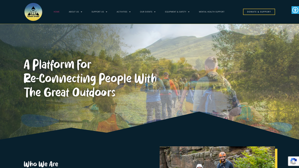 Screenshot of the Blackdog Outdoors website