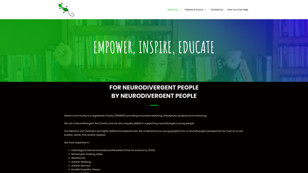 Screenshot of the Gecko Community website
