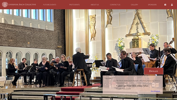 Screenshot of the Liverpool Bach Collective website