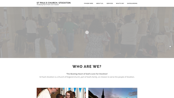 Screenshot of the The Parochial Church Council Of The Ecclesiastical Parish Of St Paul's Church, Stockton On Tees website