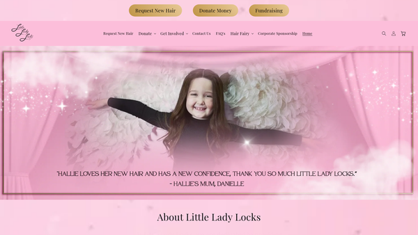 Screenshot of the Little Lady Locks website