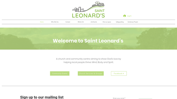 Screenshot of the St Leonard's Community Church website