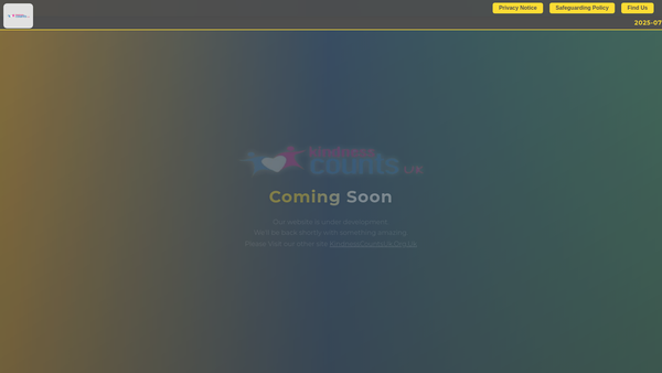 Screenshot of the Kindness Counts UK website