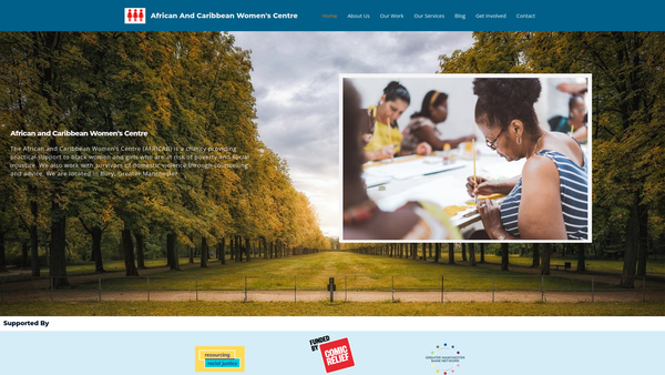 Screenshot of the African And Caribbean Women's Centre (Africab) website