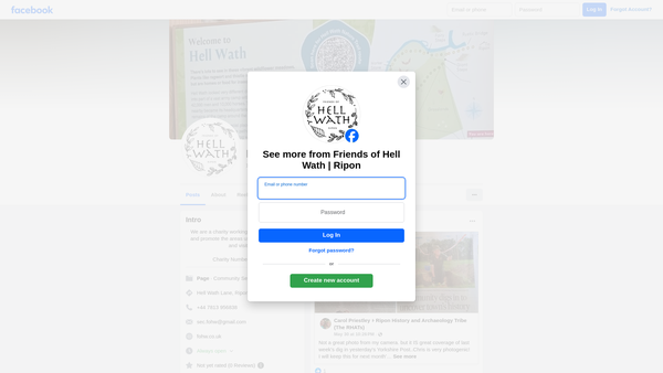 Screenshot of the Friends Of Hell Wath website