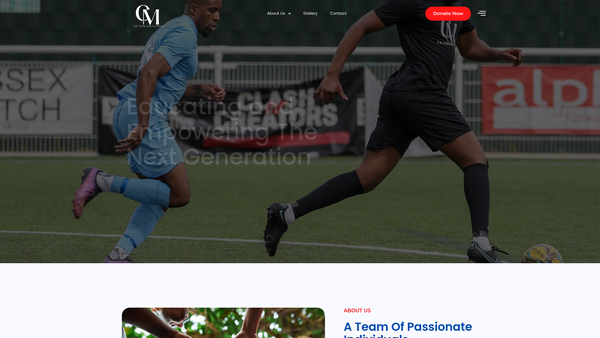 Screenshot of the The Chris Mbulu Trust website