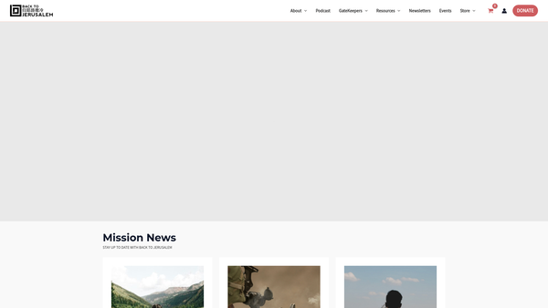 Screenshot of the Back To Jerusalem UK website
