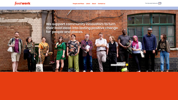 Screenshot of the Footwork Trust website