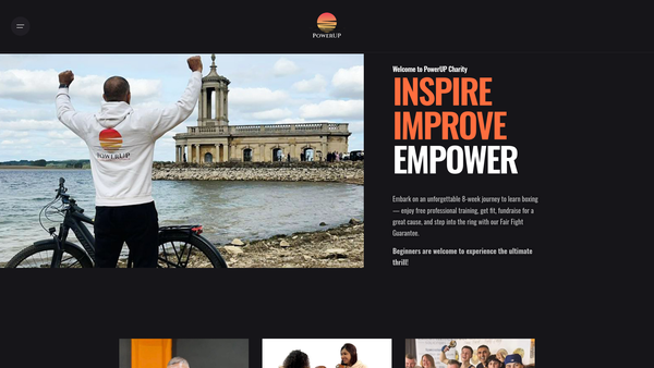 Screenshot of the Power Up website