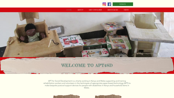 Screenshot of the Apt For Social Development website