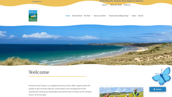 Screenshot of the Friends Of The Towans website