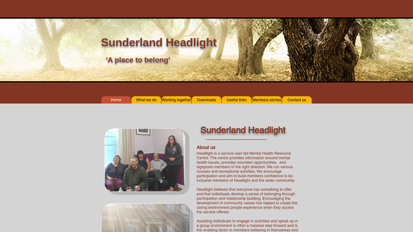 Screenshot of the Sunderland Headlight website