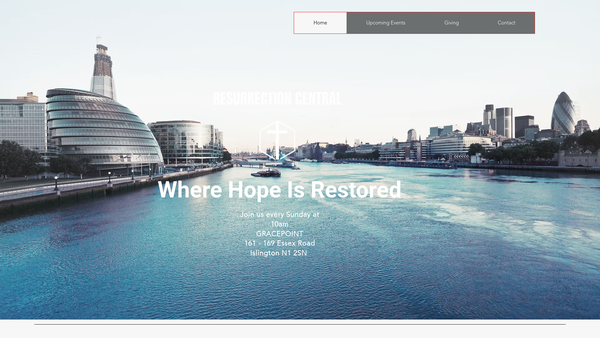 Screenshot of the Resurrection Power And Living Bread Ministries (Central London) website