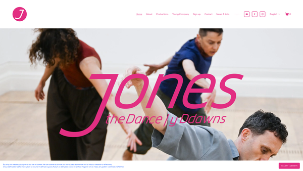 Screenshot of the Jones The Dance Cyf website